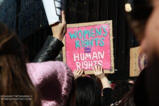 Women March in NYC to defy power, protest Trump, and register their will to vote