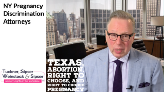 Texas abortion law, right to choose and right to continued employment while pregnant